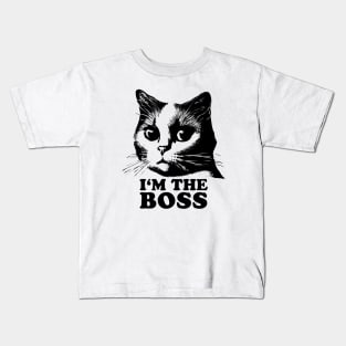 Cat Lovers Quote | I'm The Boss Kids T-Shirt